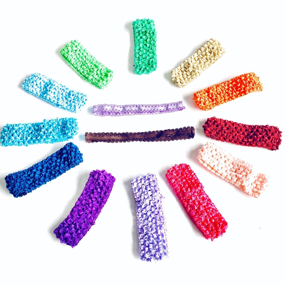 Crochet/Lace Stretch Baby Headbands Lot